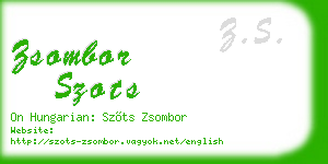 zsombor szots business card